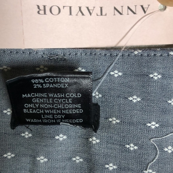 Ann Taylor Women's Curvy Cropped Leg Trouser Pants Gray White Diamond Size 2P - Picture 12 of 14